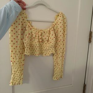 Faithfull the brand floral crop top